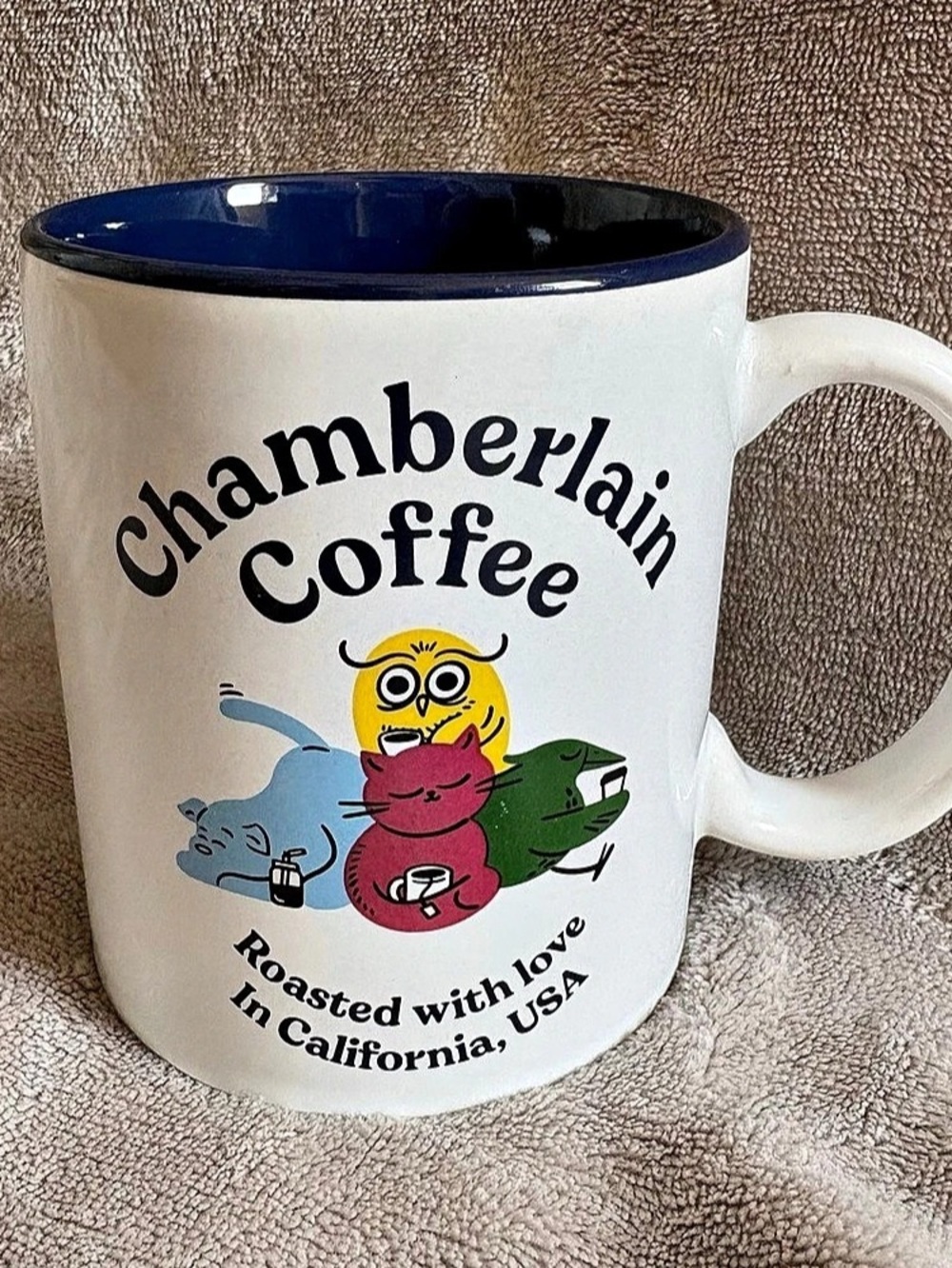 Chamberlain Coffee Classic Mug Roasted With Love, California, USA Emma Ceramic